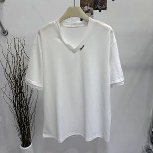 T恤女上衣 休闲百搭V领短袖 2026新款 韩版