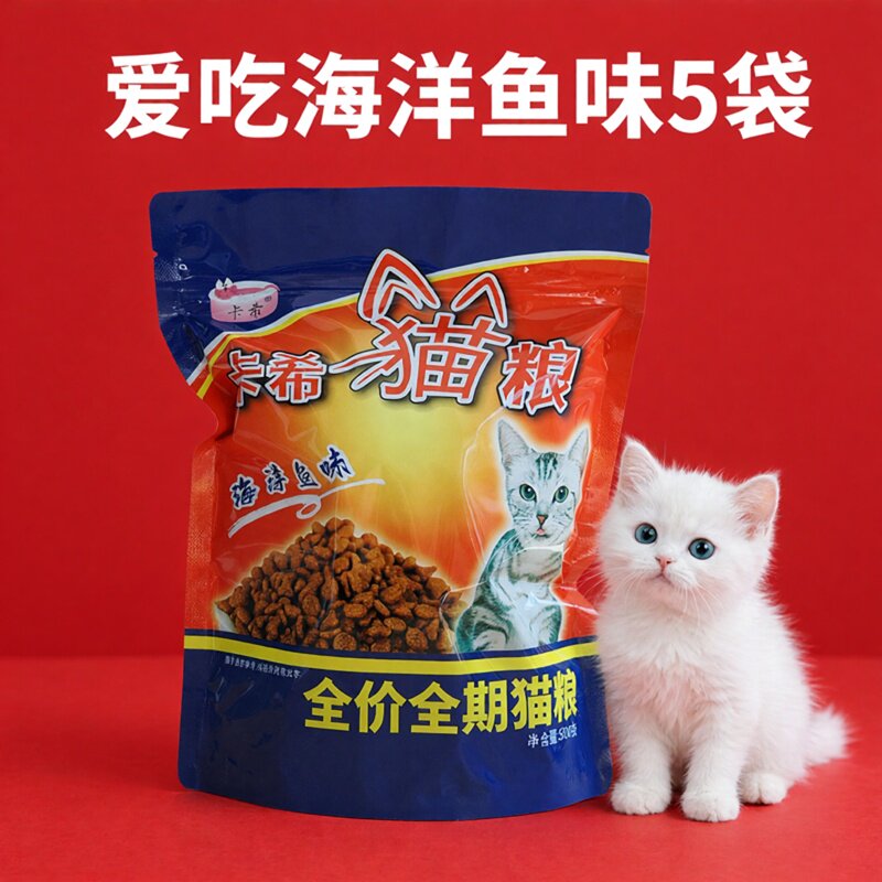 卡希海洋鱼味猫粮5袋1斤1袋