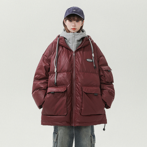 2024年冬季假两件PU皮白鸭绒羽绒服XZ416-YR2008-P278图片