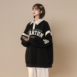 2024年春季新款拼色翻领美式卫衣XZ416-WY32-P60，男装卫衣，星座416
