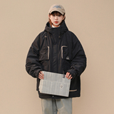 2024年美拉德色系工装多口袋连帽白鸭绒羽绒服XZ415-YR2006-P268，男装羽绒服，星座416