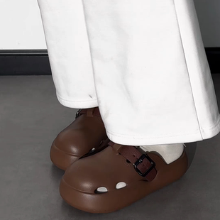 女款 拖鞋 2026 洞洞厚底玛丽珍凉拼色厚底百搭外穿包头跨境拖鞋 推荐