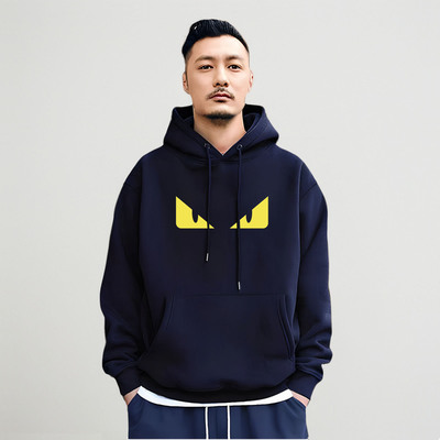 香港潮牌余文乐连帽卫衣男士秋冬季加绒纯棉宽松套头休闲情侣外套