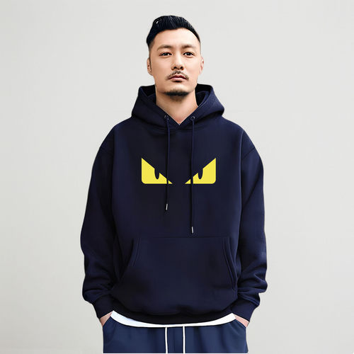 香港潮牌余文乐连帽卫衣男士秋冬季加绒纯棉宽松套头休闲情侣外套