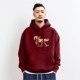 2026秋冬季 新潮牌酒红色连帽卫衣男士 印花马年本命年新年百搭衣服