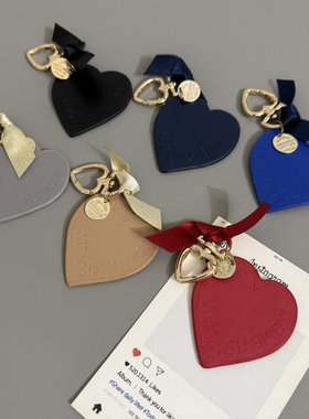 韩风爱心钥匙扣挂件创意爱心包包车钥匙扣圈链手机壳五金皮质挂饰