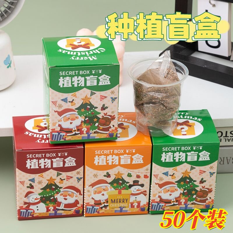 圣诞种植盲盒幼儿园儿童创意玩具圣诞节小礼物学生奖励小礼品奖品
