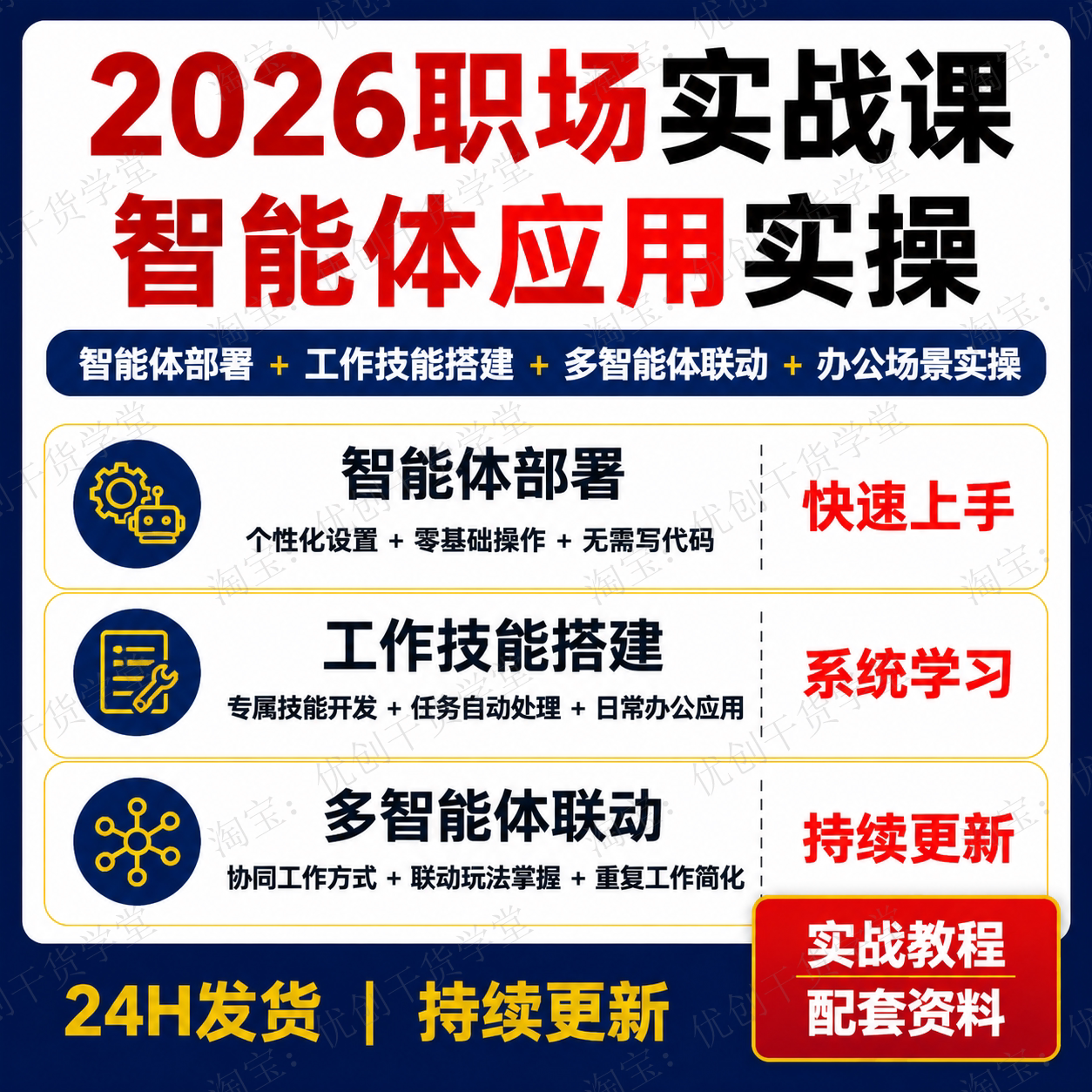 AI智能体搭建职场办公实操课程零基础部署与技能开发学习资料