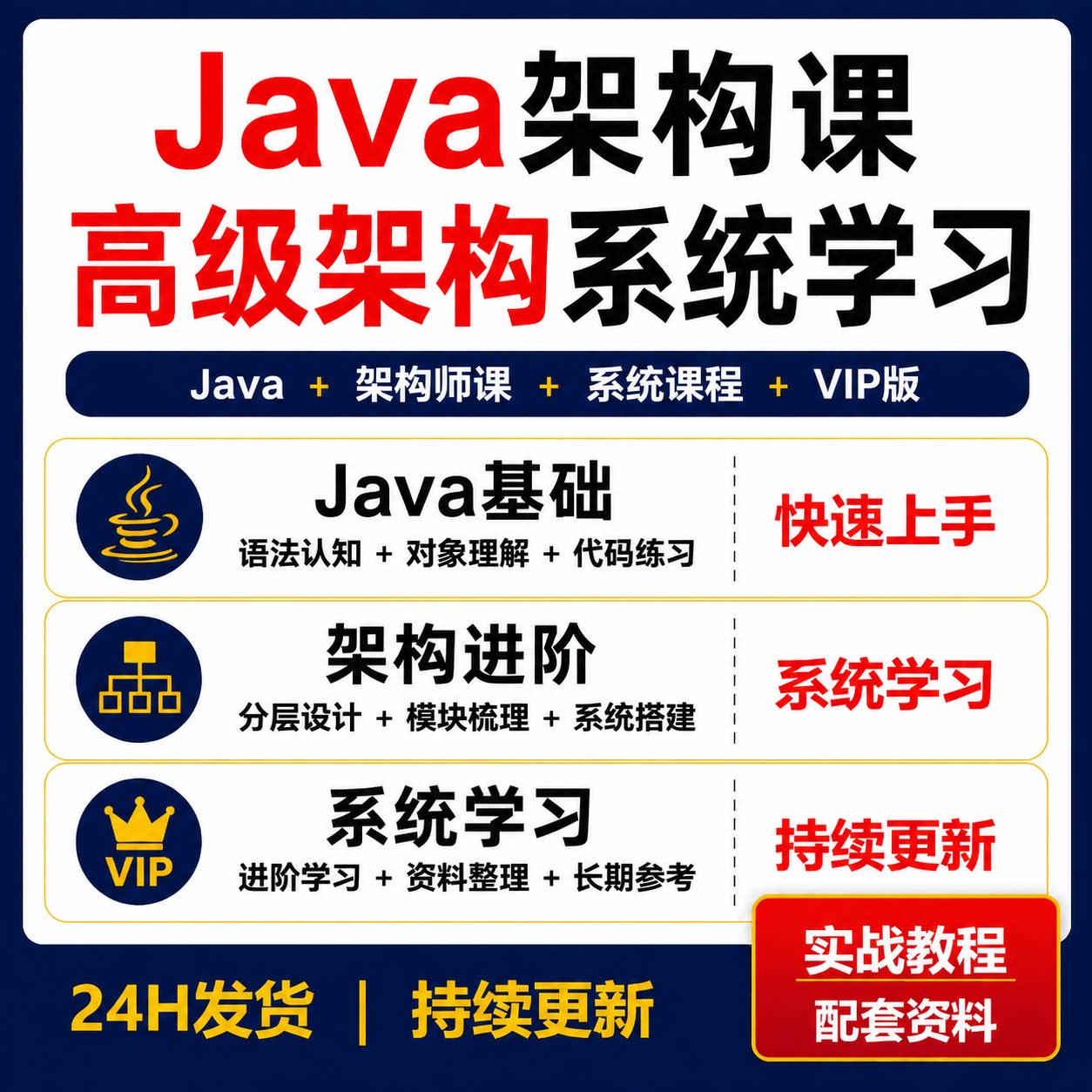 Java高级架构师VIP系统课程从基础到企业级项目实战架构设计