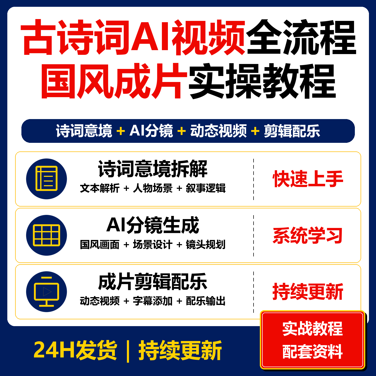 AI漫剧全链路运营实战教程 小说改文分镜声音克隆成片资料