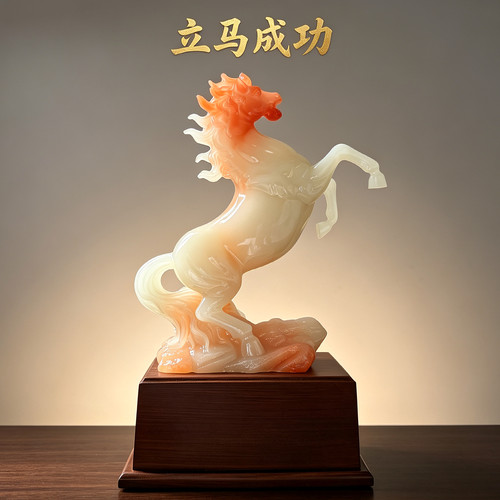 立马成功新中式马摆件开业乔迁礼