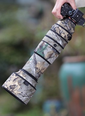 适用SIGMA适马60-600索尼E L口微单S版镜头迷彩炮衣保护套60600