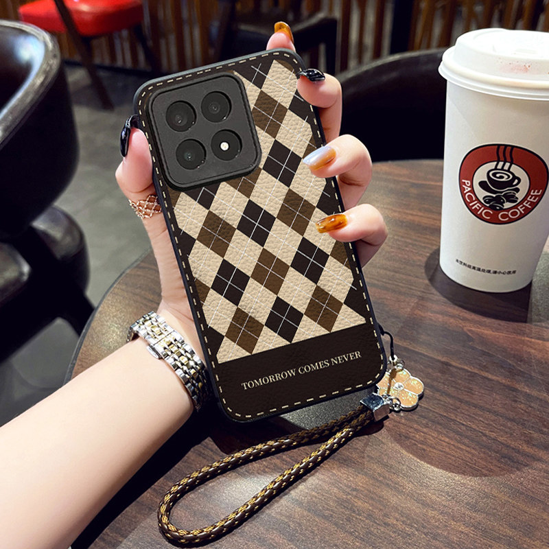 适用小米17pro手机新款复古皮纹