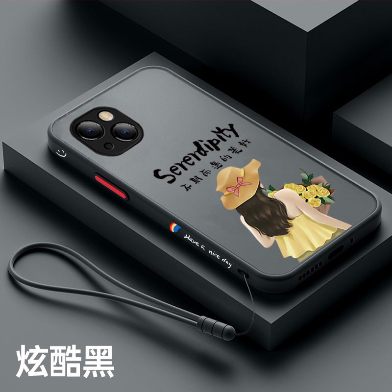 适用苹果17手机壳女款可爱16pro磨砂苹果14pro保护套半透明13promax全包镜头软套15新款防摔11pro情侣款网红