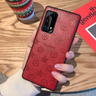 适用于华为p40pro手机壳潮牌p50保护套p50pro皮质高档p30防摔p30pro网红女款p20个性外壳p20pro壳全包边时尚