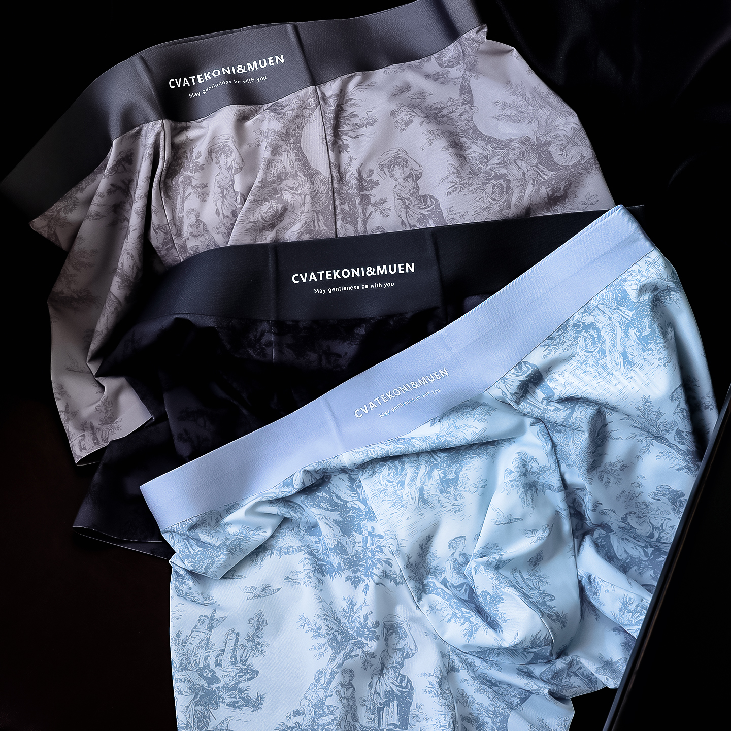 莫代尔男士抗菌无痕平角内裤