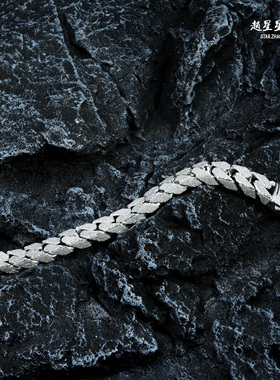 Goldenasty珠宝定制S925纯银VVS莫桑石IV CHAIN LINK S.手链欧美