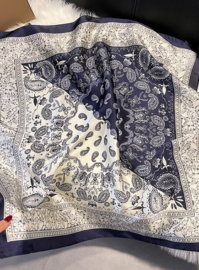 新款小方巾70cm韩国缎面方巾丝巾丝绸女装饰小披肩围脖多款