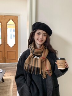 英国经典澳洲羊毛格子苏格兰围巾男女通用情侣秋冬季保暖围脖