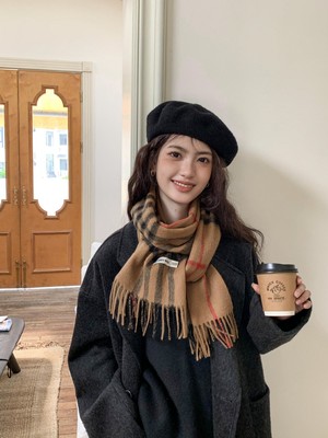 高品质苏格兰羊毛围巾高级男女冬