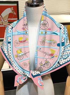 跨境欧美新款90cm丝巾披肩秋季