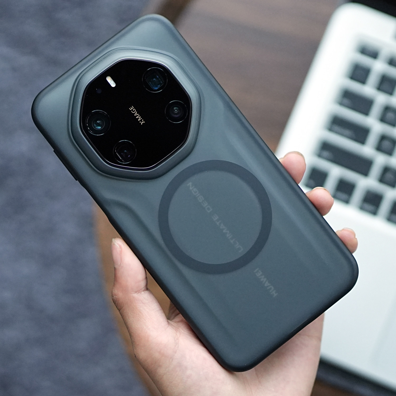 米斯登适用华为Mate80RS非凡大师护盾磨砂手机壳全包软胶边防摔magsafe磁吸保护套简约透明高档米灰色新款ins