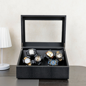 檀韵致远高端自动上链6只摇表器开盖自停马达盒转表器机械手表盒