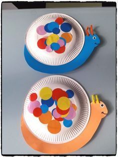 幼儿手工小动物制作 纸盘蜗牛 软体动物手工制作材料