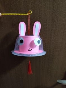 中秋国庆幼儿园手工diy创意废物利用塑料瓶兔子灯笼材料包