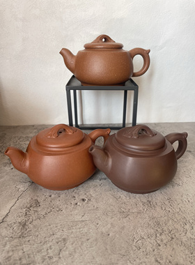 宜兴紫砂壶350CC四方如意壶原矿紫砂紫泥手工制作降坡泥紫泥可选