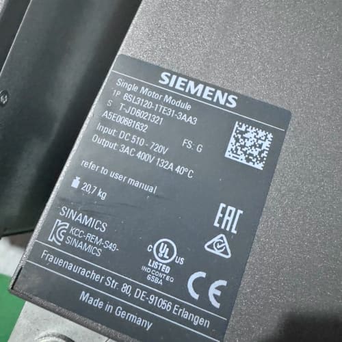 西门子SINAMICS单电机驱动器,型号6SL3120-1T--议价商品