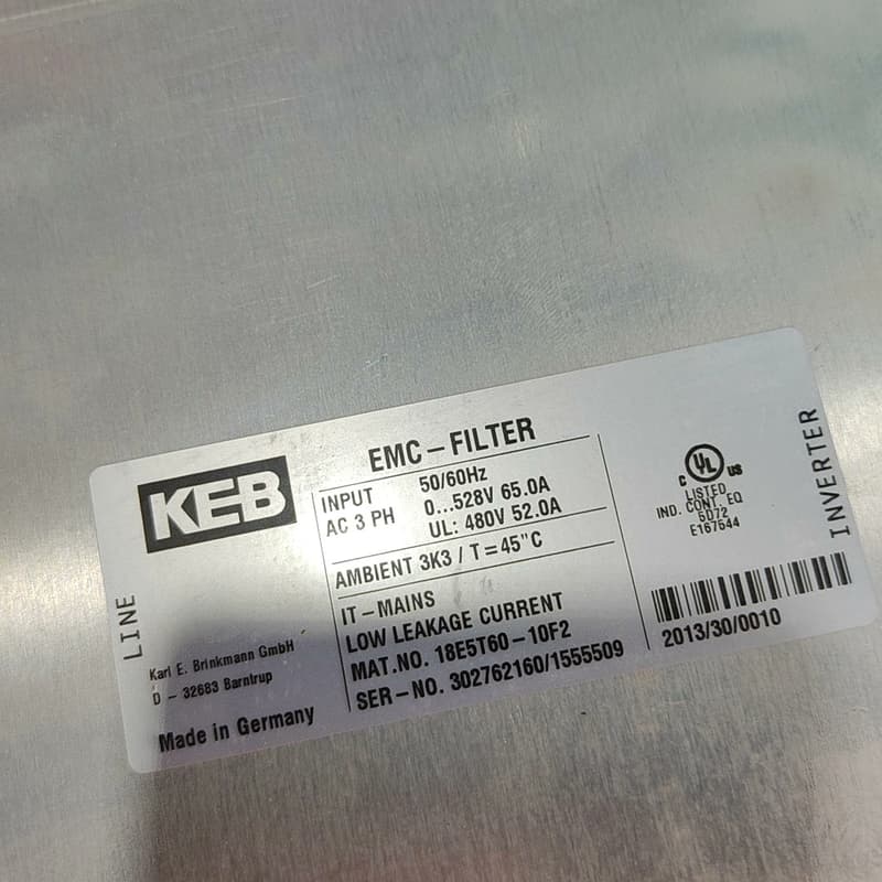 KEB科比变频器滤波器18E5T60-10F2,二手拆机,成--议价商品