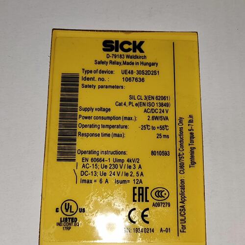 SICK安全继电器 UE48-30S2D2S1--议价商品