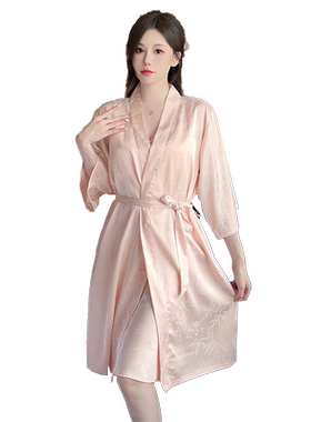 女款冰丝性感睡衣家居服两件套装