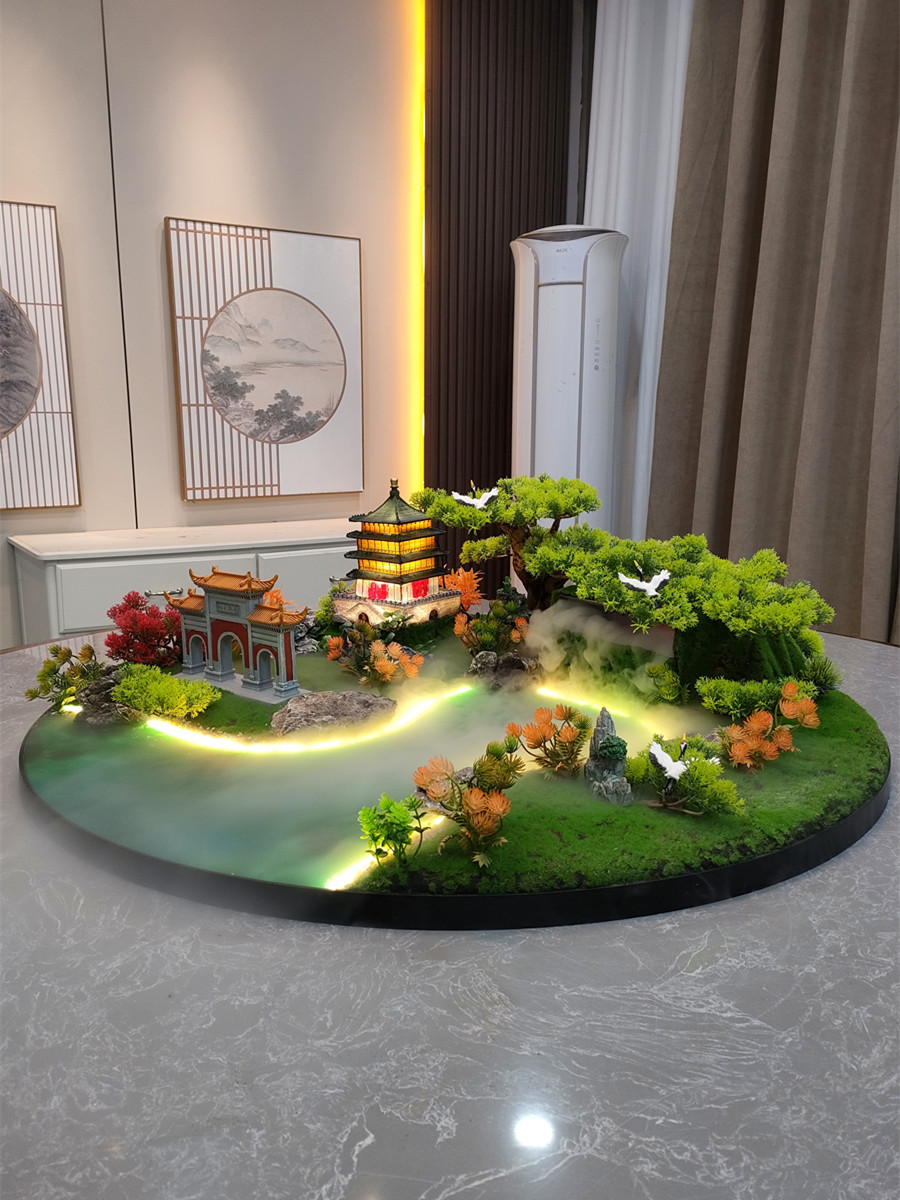 酒店饭店餐桌转盘花摆件