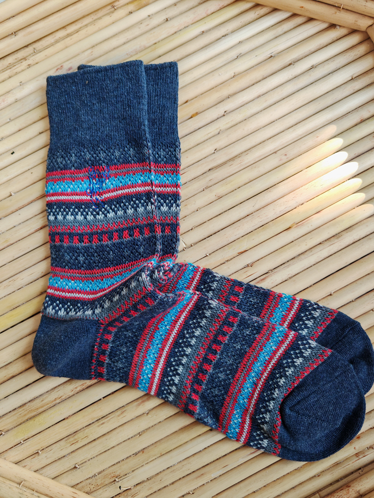 中筒袜李程周纯棉防臭男士