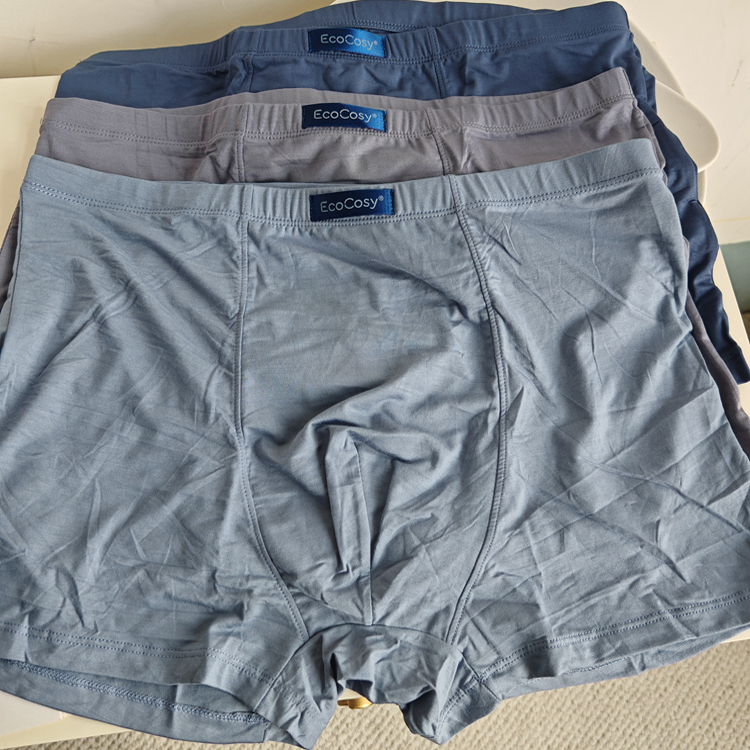 2条纯色优可丝加肥男士平角内裤四季男士内衣薄款舒服弹性好凉爽