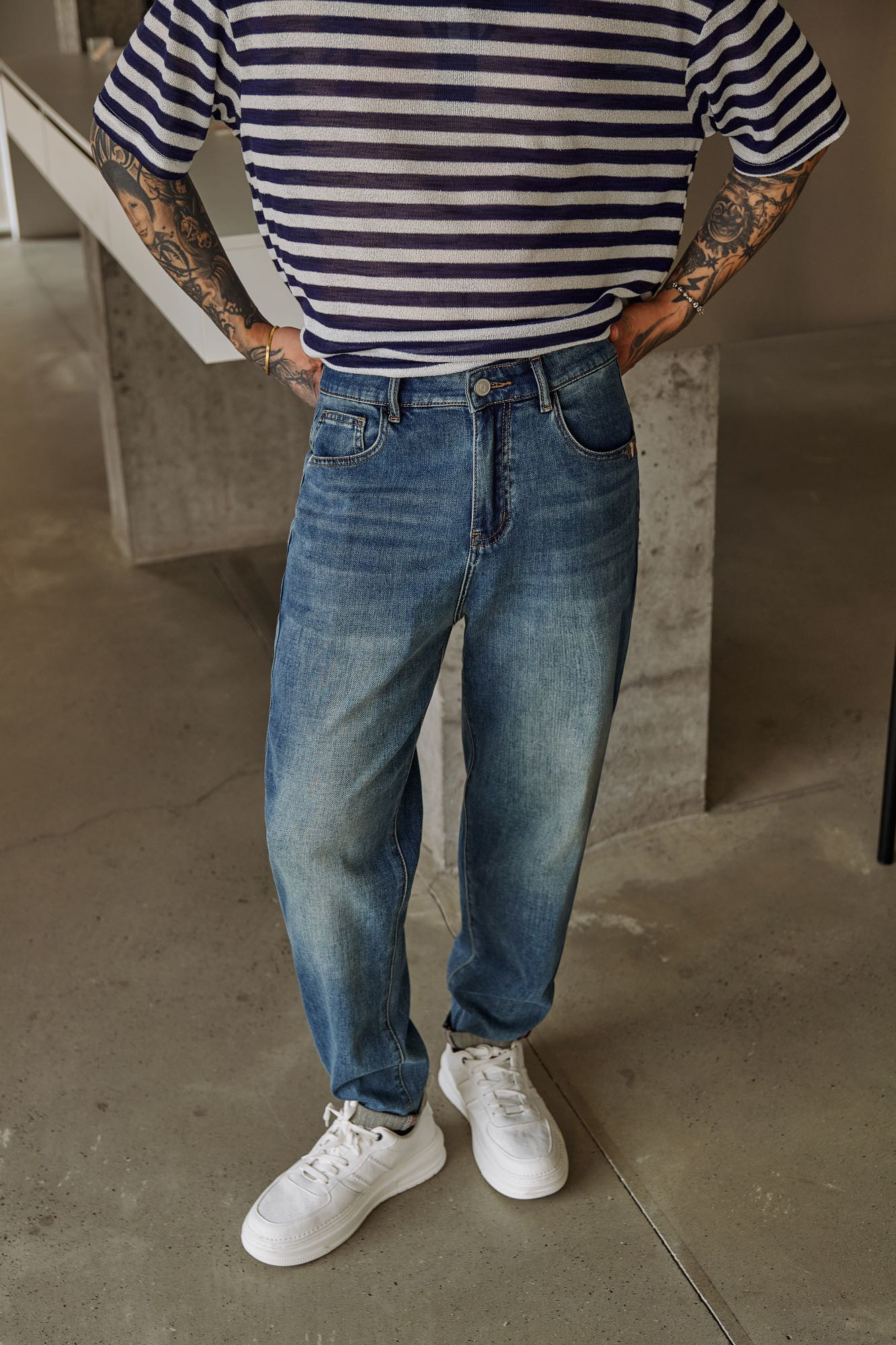 漠河实体商场高端牛仔裤男士春夏季2026新款宽松男款直筒长裤子潮