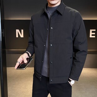 轻薄羽绒服男秋冬季潮牌2025年新款修身短款工装鸭绒外套潮流