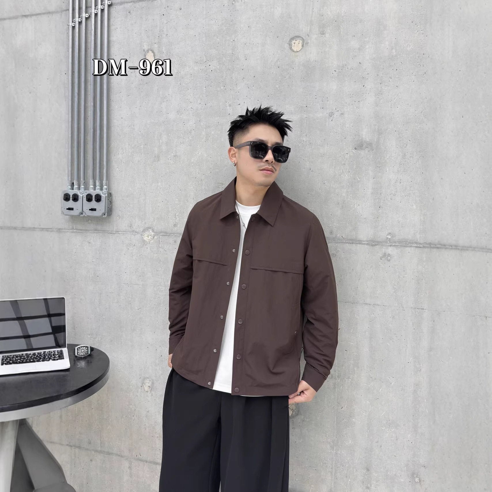 潮流男装外套男2025秋季款青年男士潮牌休闲工装高级感翻领夹克男