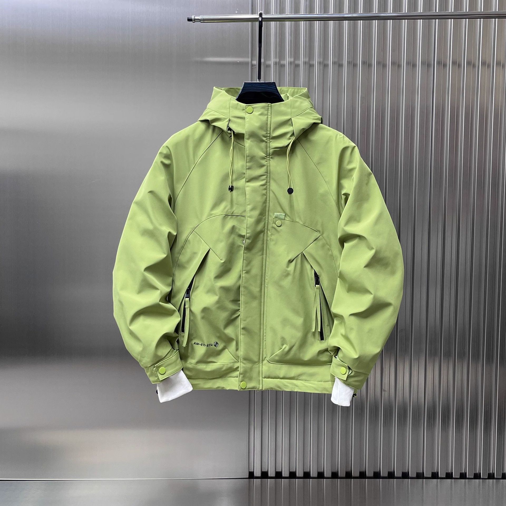 潮牌户外连帽棉服男2025冬季新款时尚休闲百搭宽松保暖棉衣外套