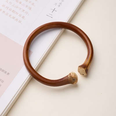 藏式山南野生鸡血藤手镯无节木手镯民族风藤镯文玩情侣饰品批发