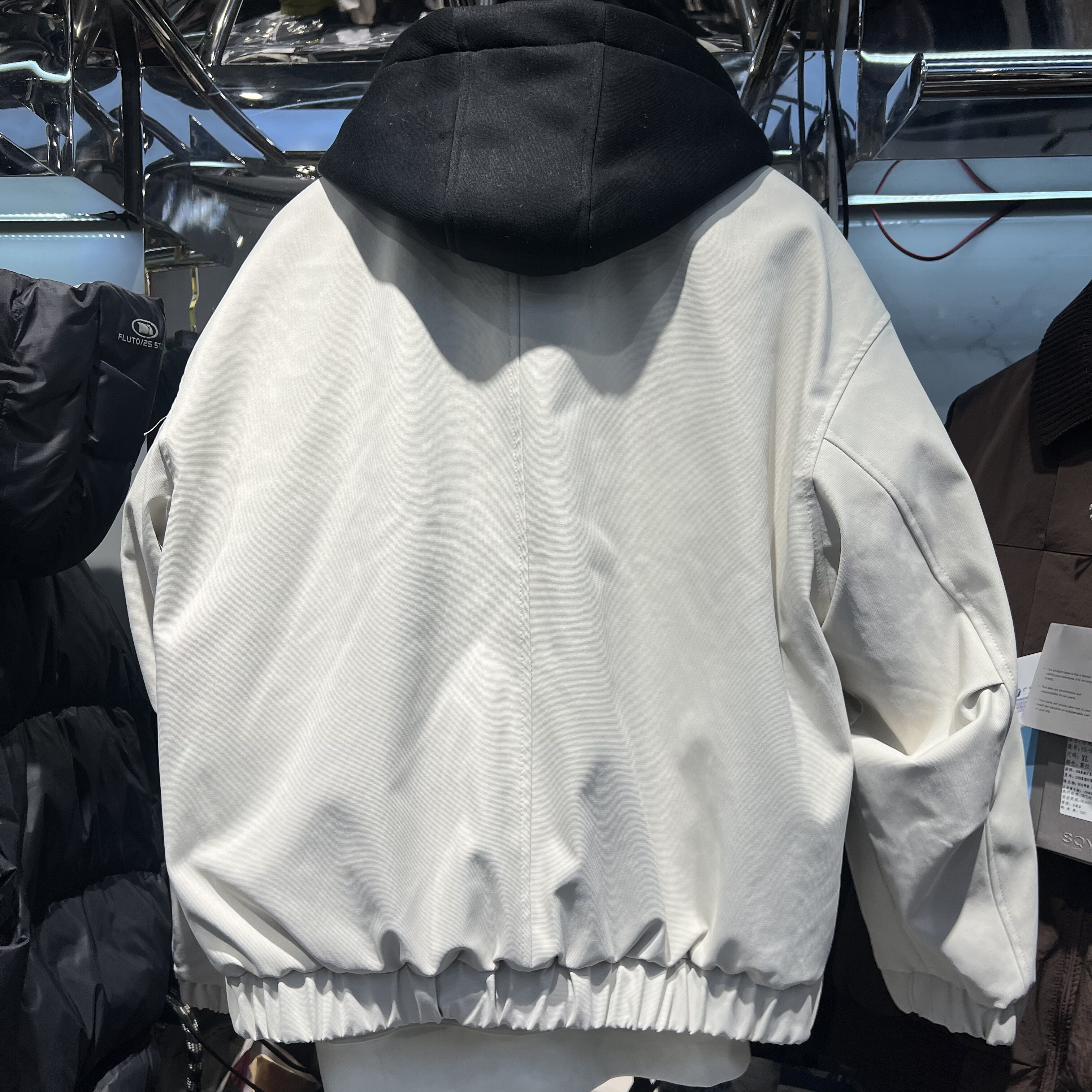 实体冬季男士座山雕加厚加绒假两件连帽棉服男撞色飞行夹克外套男