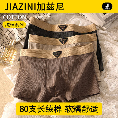 男士内裤男式纯棉四角内裤全棉抗菌裆2025新款男生男款平角短裤头