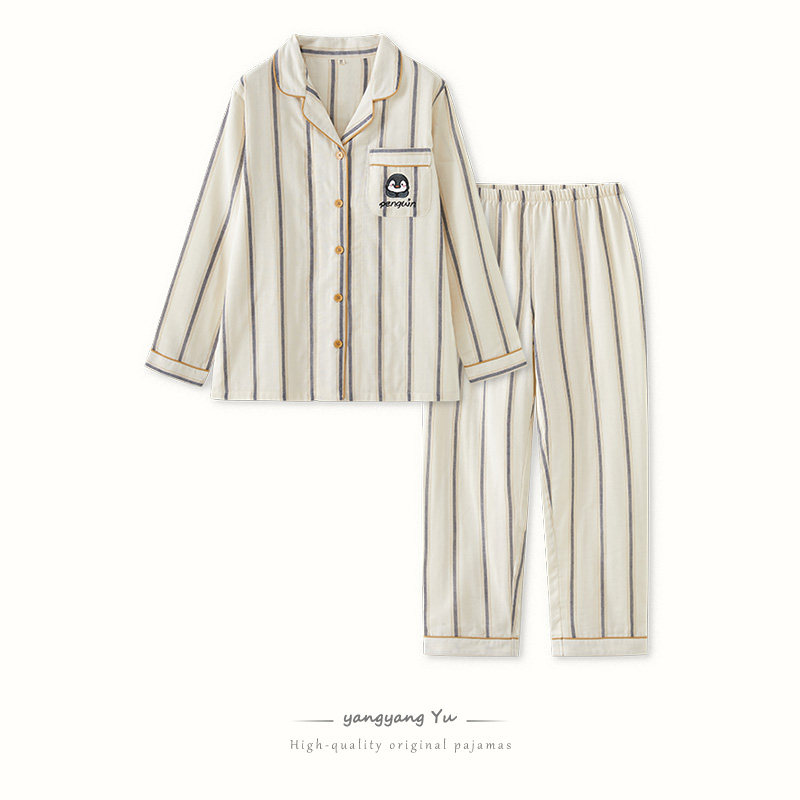日系长袖长裤全棉家居服图片