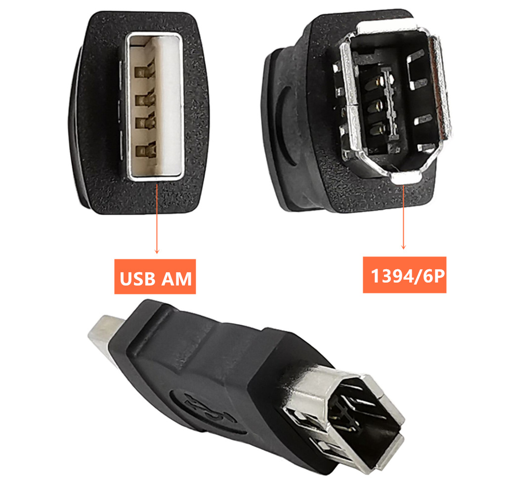 FireWire 400 1394转接头 USB2.0 AM转1394 6P母转接线-封面