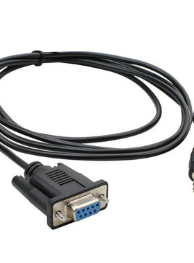 RS232串口音频线DB9母Rs232转立体声DC2.5/3.5mm对讲机连接线1.8M