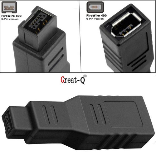 FireWire 400/800 1394 B转接头 9针转6针 火线9p公转6p母接口