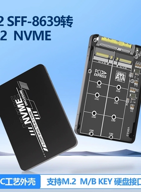 NGFF M.2 nvme转U.2转接卡双SSD转SFF-8639 M2固态硬盘二合一