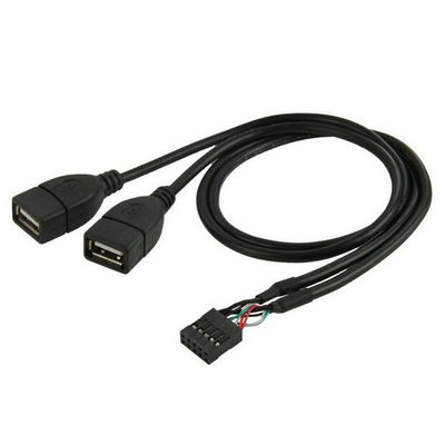 杜邦10P线 USB双A母头转杜邦10P母 双USB 2.0 A母/杜邦2x5pin母